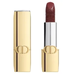 Dior Rouge Dior Lipstick Limited Edition Golden Case 994 Masquerade Velvet – Deep Red